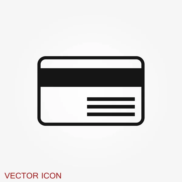 Kreditkarten-Icon-Vektor, im trendigen flachen Stil — Stockvektor