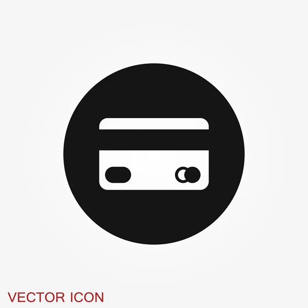 Vecteur icône de carte de crédit, dans le style plat à la mode — Image vectorielle