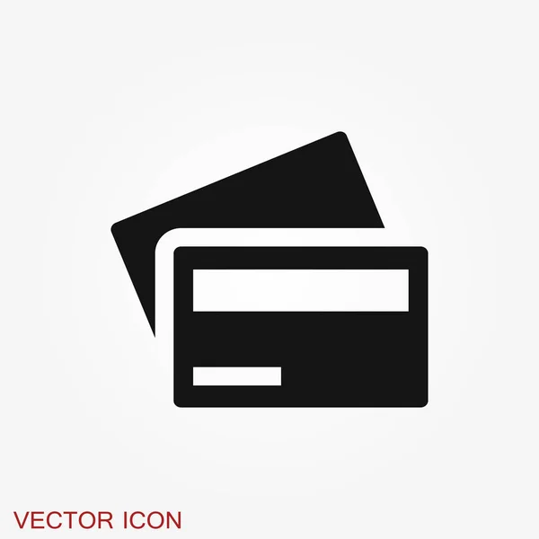 Tarjeta de crédito icono vector, en el estilo plano de moda — Archivo Imágenes Vectoriales