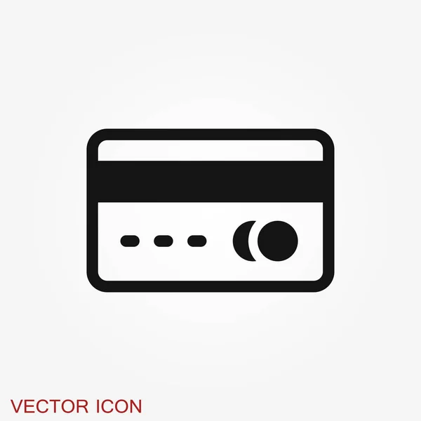 Tarjeta de crédito icono vector, en el estilo plano de moda — Vector de stock