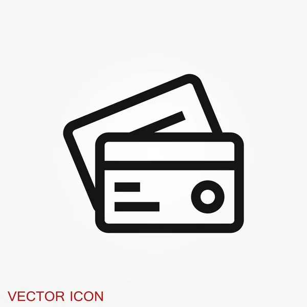 Kreditkarten-Icon-Vektor, im trendigen flachen Stil — Stockvektor