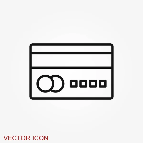 Tarjeta de crédito icono vector, en el estilo plano de moda — Archivo Imágenes Vectoriales