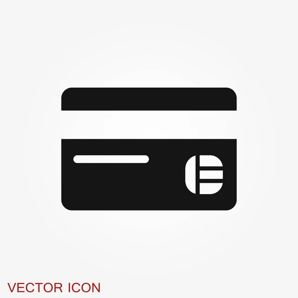 Вектор значка кредитной карты в модном плоском стиле — стоковый вектор