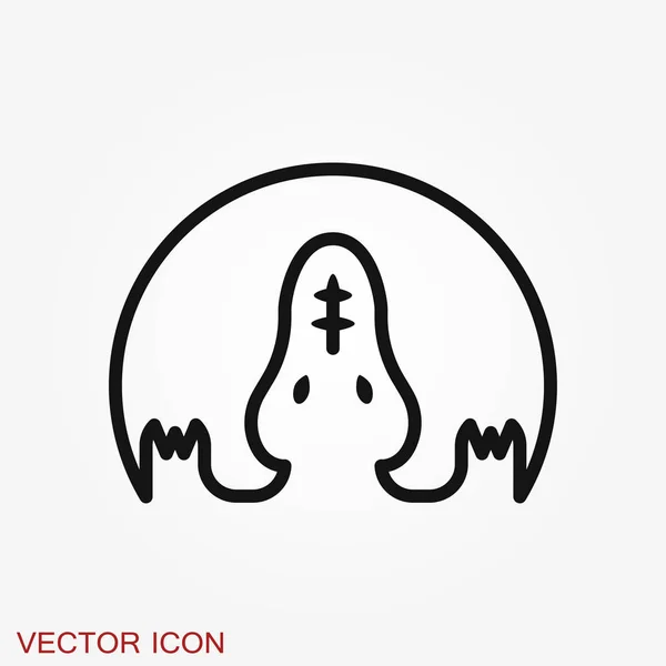 Icono de cocodrilo. zoológico animal de diseño plano. símbolo de vector — Vector de stock