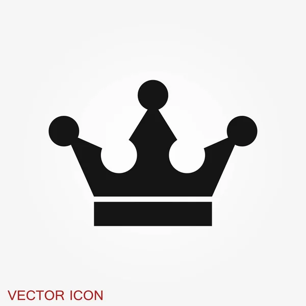 Corona icono en estilo plano de moda aislado en el fondo . — Vector de stock