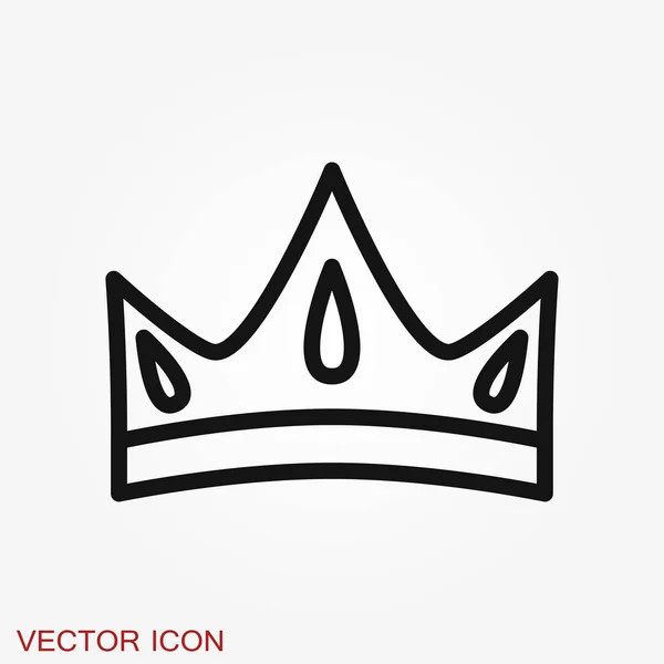 Corona icono en estilo plano de moda aislado en el fondo . — Vector de stock