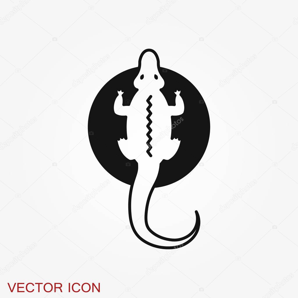 Crocodile icon. zoo animal flat design. vector illustration
