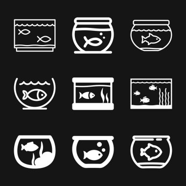 Akvaryum balık vektör simgesi. Tasarım için Düz akvaryum balık simgesi.