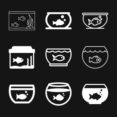 Akvaryum balık vektör simgesi. Tasarım için Düz akvaryum balık simgesi.