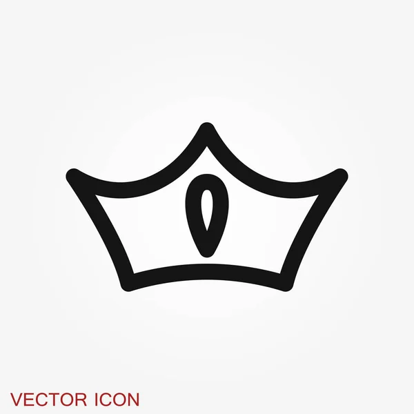 Krone-Ikone im trendigen flachen Stil isoliert auf Hintergrund. — Stockvektor