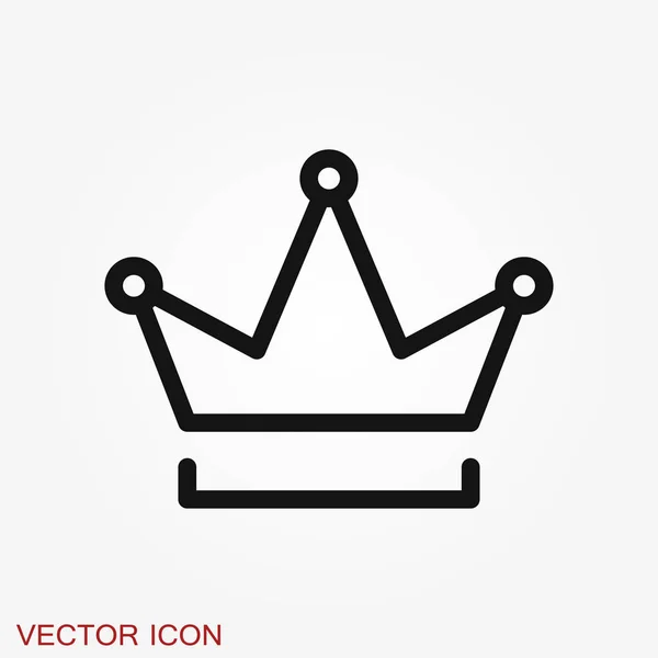 Crown Icon σε μοντέρνο επίπεδη στυλ απομονώνεται στο παρασκήνιο. — Διανυσματικό Αρχείο