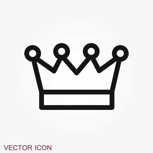 Corona icono en estilo plano de moda aislado en el fondo . — Vector de stock