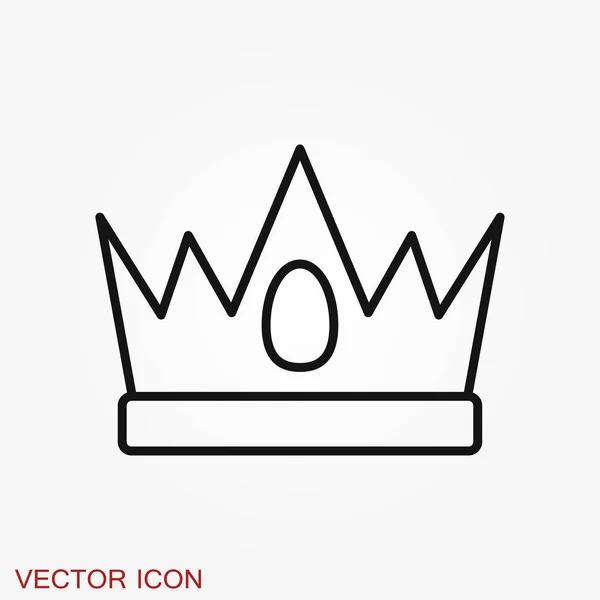 Crown Icon in trendy flat style isolated on background. — Stock Vector