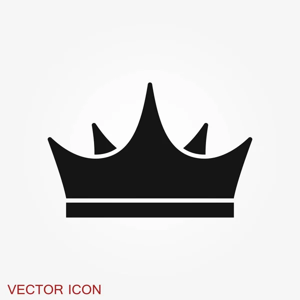 Ікона корони в модному плоскому стилі ізольований на фоні. — стоковий вектор
