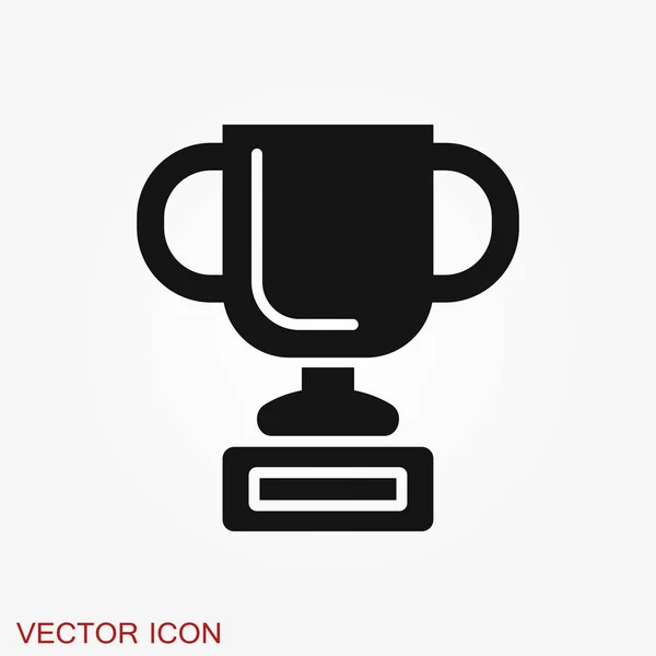 Trophy cup icon. Sport competition silhouette symbol. — Stock Vector