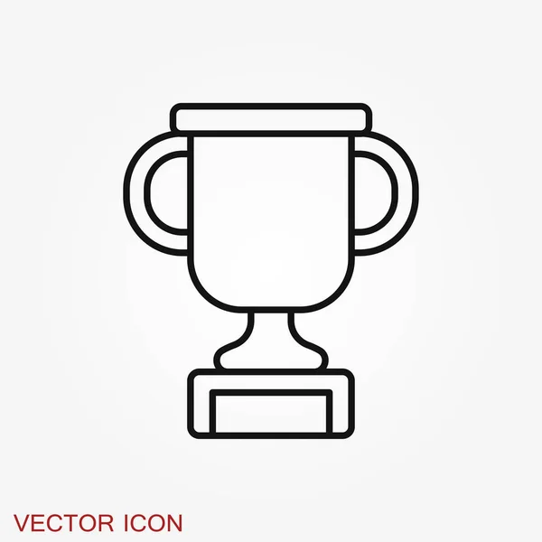 Trophy cup icon. Sport competition silhouette symbol. — Stock Vector