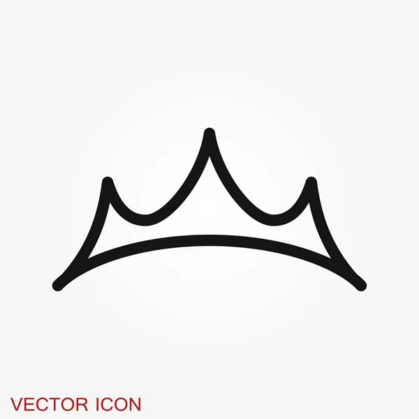 Ícone Vector Diadem em estilo plano. Realeza coroa ilustração pictograma . — Vetor de Stock