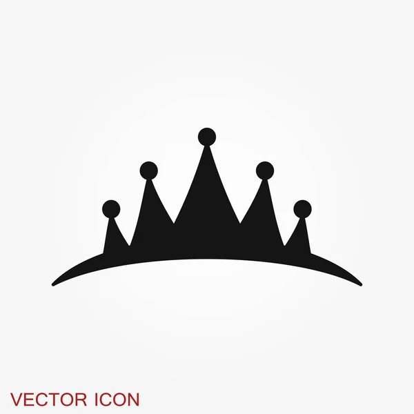 Icono de Diadema vectorial en estilo plano. Pictograma de ilustración de corona de regalías . — Vector de stock