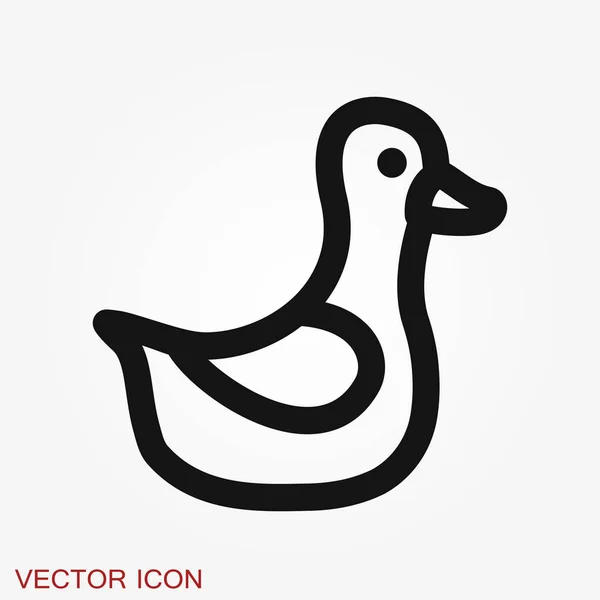 Eend pictogram. Boerderij eend vector pictogram voor web design — Stockvector