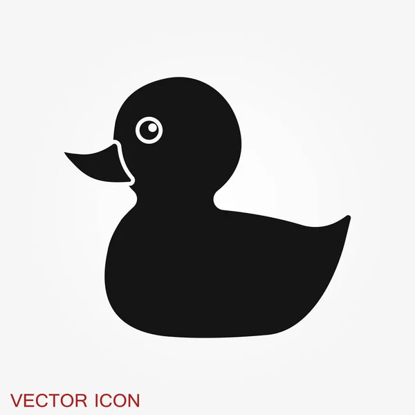 Ikon bebek. Ikon vektor bebek pertanian untuk desain web - Stok Vektor