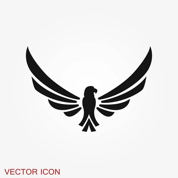 Eagle icon. Logo design vector template, flat icon. — Stock Vector