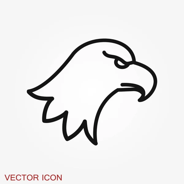 Icono del águila. Plantilla de vector de diseño de logotipo, icono plano . — Vector de stock