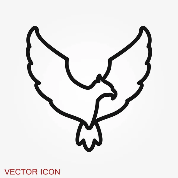 Icoana Vulturului. Design logo șablon vectorial, pictogramă plată . — Vector de stoc