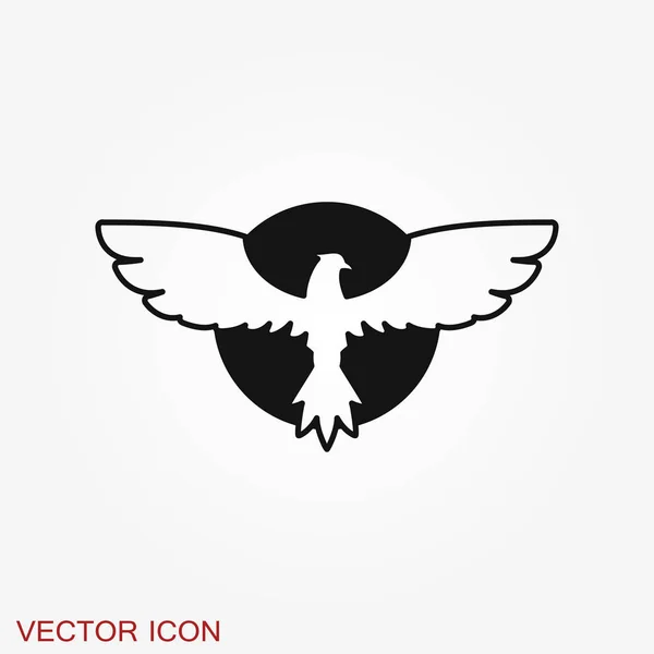 Icono del águila. Plantilla de vector de diseño de logotipo, icono plano . — Archivo Imágenes Vectoriales