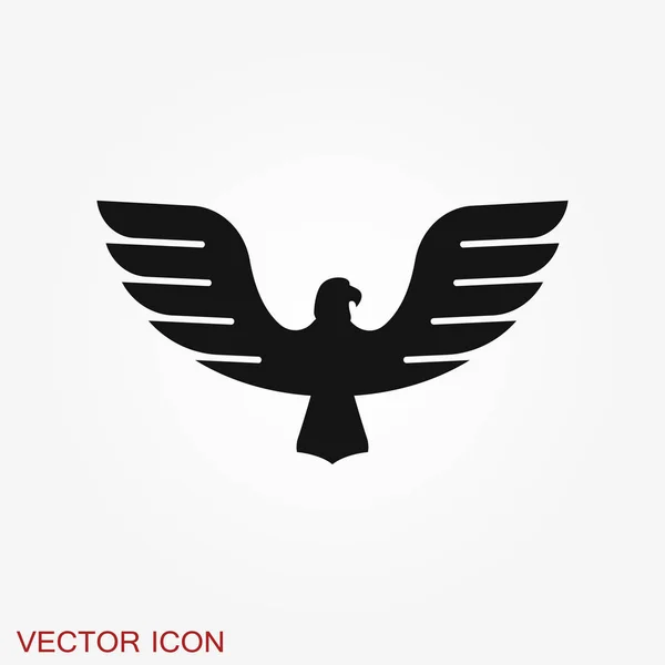 Icono del águila. Plantilla de vector de diseño de logotipo, icono plano . — Archivo Imágenes Vectoriales