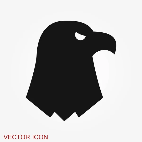 Icono del águila. Plantilla de vector de diseño de logotipo, icono plano . — Archivo Imágenes Vectoriales