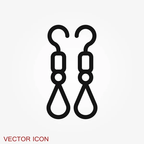 Örhängen ikon. Vektor illustration av pärlörhängen vektor ikon — Stock vektor
