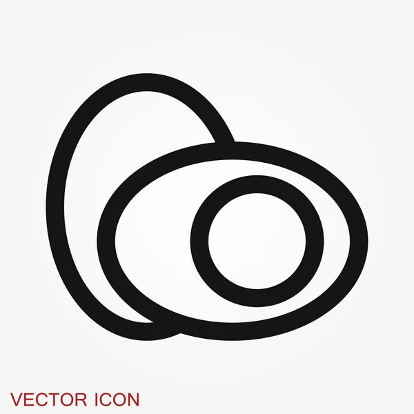 Ei-Vektor-Symbol, Frühstück Essen Symbol. flache Vektorabbildung — Stockvektor