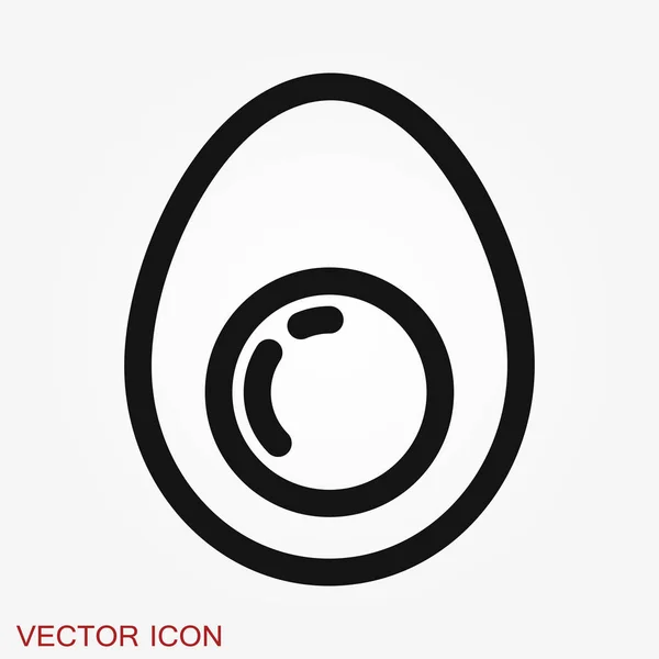 Icône vectorielle oeuf, symbole de la nourriture petit déjeuner. Illustration vectorielle plate — Image vectorielle