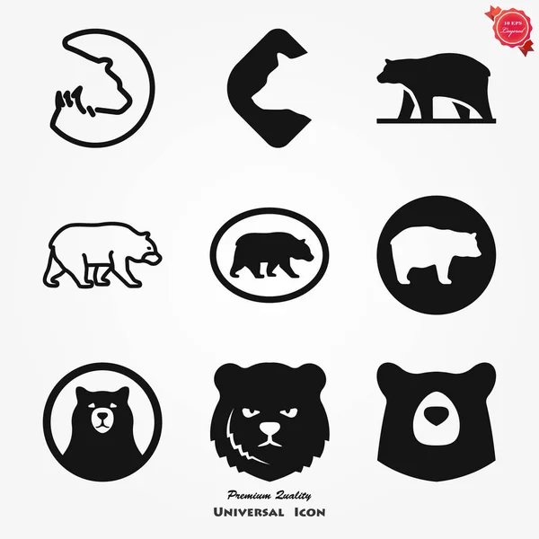 Icono del oso. Ilustración del concepto vectorial para el diseño . — Vector de stock