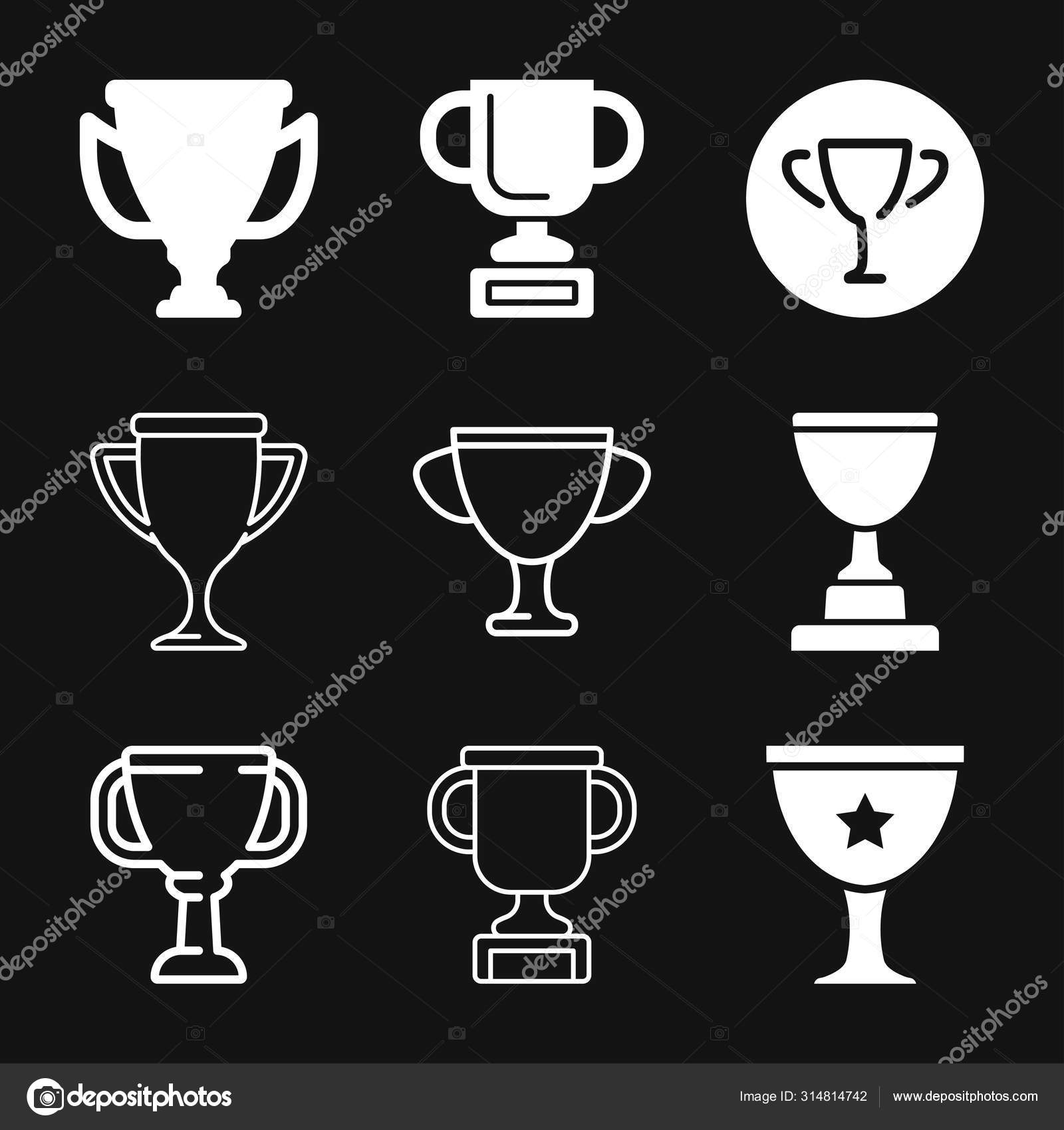 Trophy Cup Icon Sport Competition Silhouette Symbol Stock Vector Image By C Ironsv