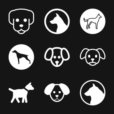 Köpek ikonu. Tasarımınız için vektör ögesi