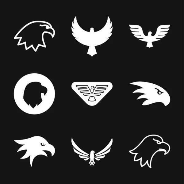 Kartal simgesi. Logo tasarım vektör şablonu, düz simge.