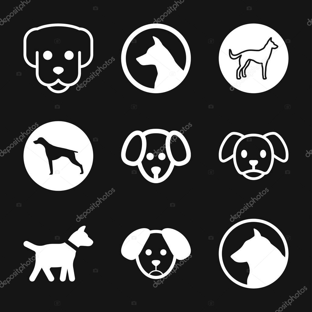 Dog icon. Vector element for your design