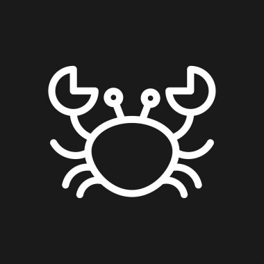 Yengeç vektör simgesi. arka planda yengeç işareti