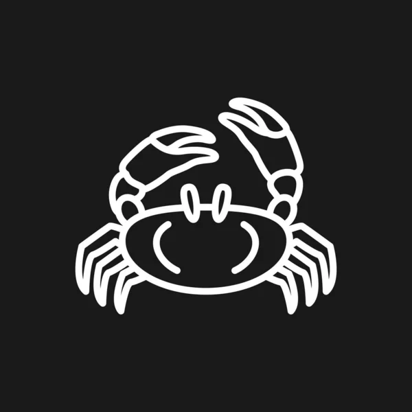 Icône vectorielle de crabe. signe de crabe sur fond — Image vectorielle