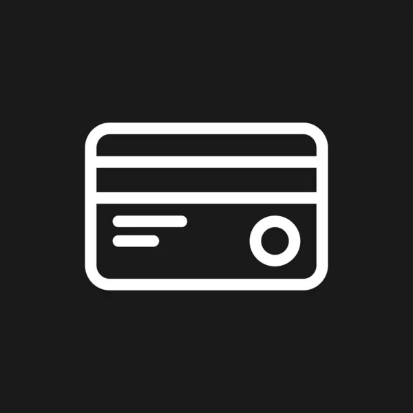 Symbol ikony kreditní karty v módním plochém stylu — Stockový vektor