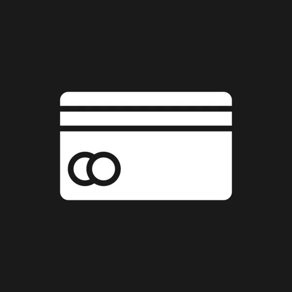 Symbol ikony kreditní karty v módním plochém stylu — Stockový vektor