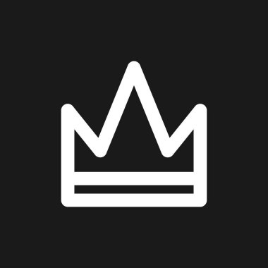 Arka planda izole trendy düz tarzda Crown Icon.