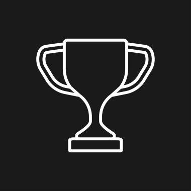 Kupa kupası simgesi. Spor rekabet siluet sembolü.