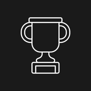 Kupa kupası simgesi. Spor rekabet siluet sembolü.