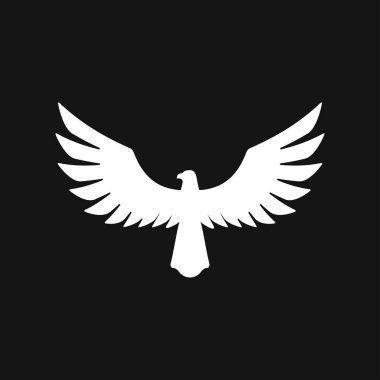 Kartal simgesi. Logo tasarım vektör şablonu, düz simge.