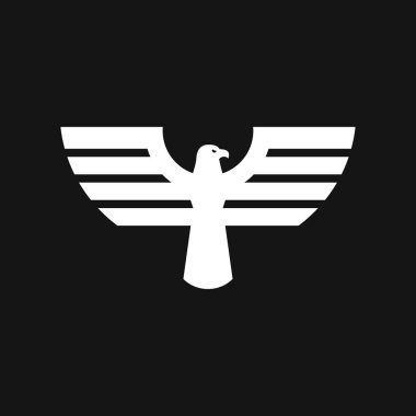 Kartal simgesi. Logo tasarım vektör şablonu, düz simge.