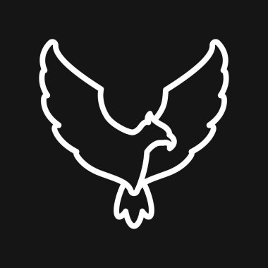 Kartal simgesi. Logo tasarım vektör şablonu, düz simge.