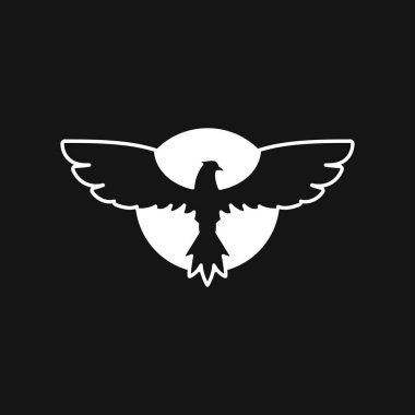 Kartal simgesi. Logo tasarım vektör şablonu, düz simge.