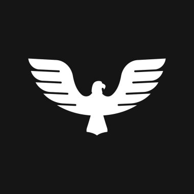 Kartal simgesi. Logo tasarım vektör şablonu, düz simge.